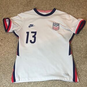 White Soccer Jersey with Number 13